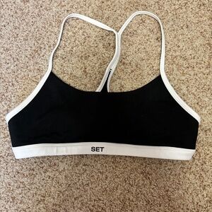 SET Active Black and White Sports Bra